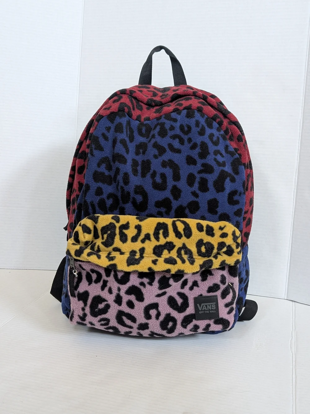 Vans Deana III Polar Fleece Backpack Leopard Patchwork